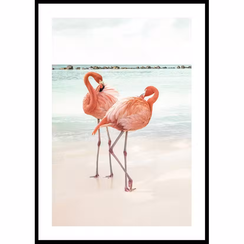 Poster Gallerix Flamingo Beach Duo 50x70 cm