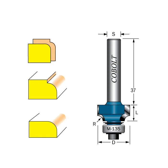 Cobolt 217-030 Avrundningsfräs R=3 D=19 L=9,5