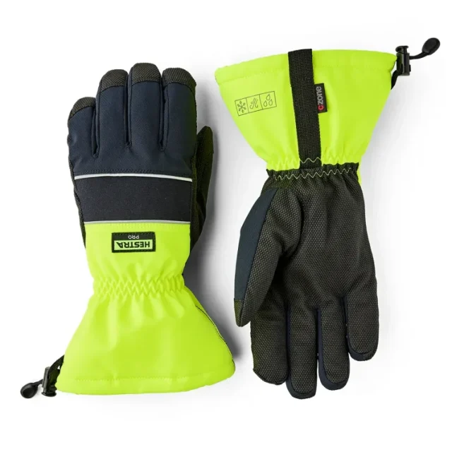 Hestra Pro Alba Czone Vinterhandske high-vis gul/svart 12