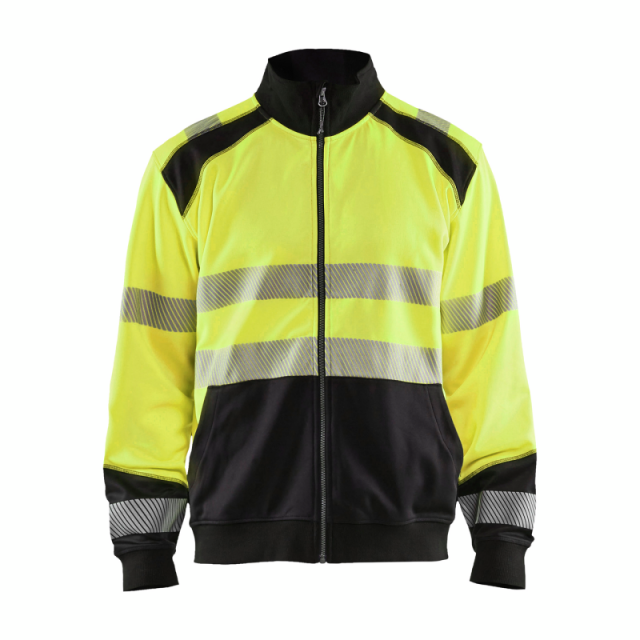 VARSELTRÖJA 3558 2528 MED DRAGKEDJA GUL/SVART XL