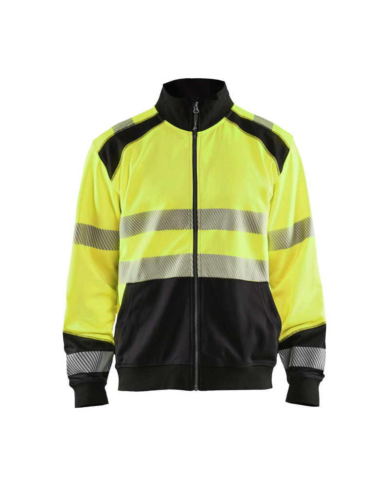 VARSELTRÖJA 3558 2528 MED DRAGKEDJA GUL/SVART XL