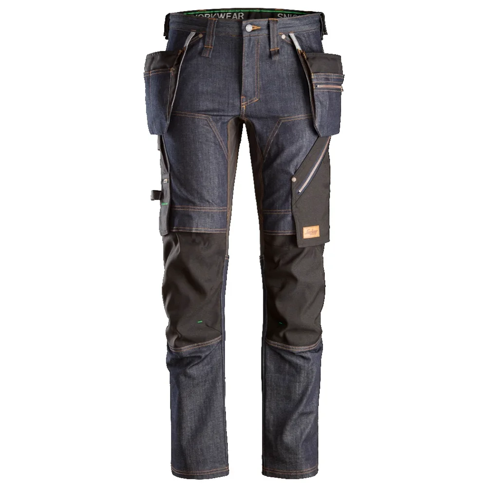 Snickers Workwear 6955 FlexiWork Arbetsbyxa denim/svart 88