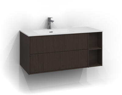 TVÄTTSTÄLLSSKÅP SVEDBERGS EPOS RAND BRUN ASK 2LÅD 100X45,3X45CM VÄ