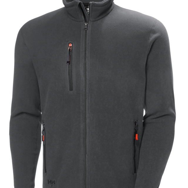 FLEECEJACKA HELLY HANSEN OXFORD POLARTEC, MÖRKGRÅ L