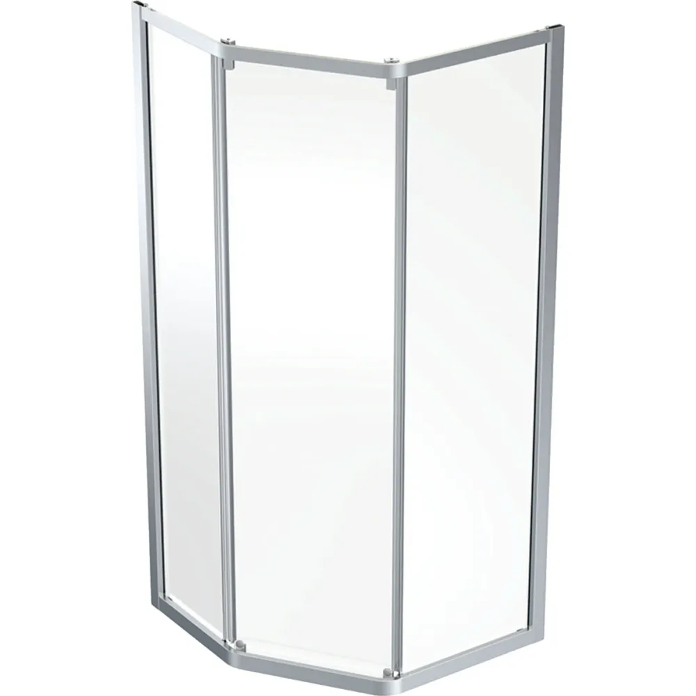 Contura Showerama Space Pentagonal Duschhörna borstad aluminium/klart glas 900x800 mm - Bild 2