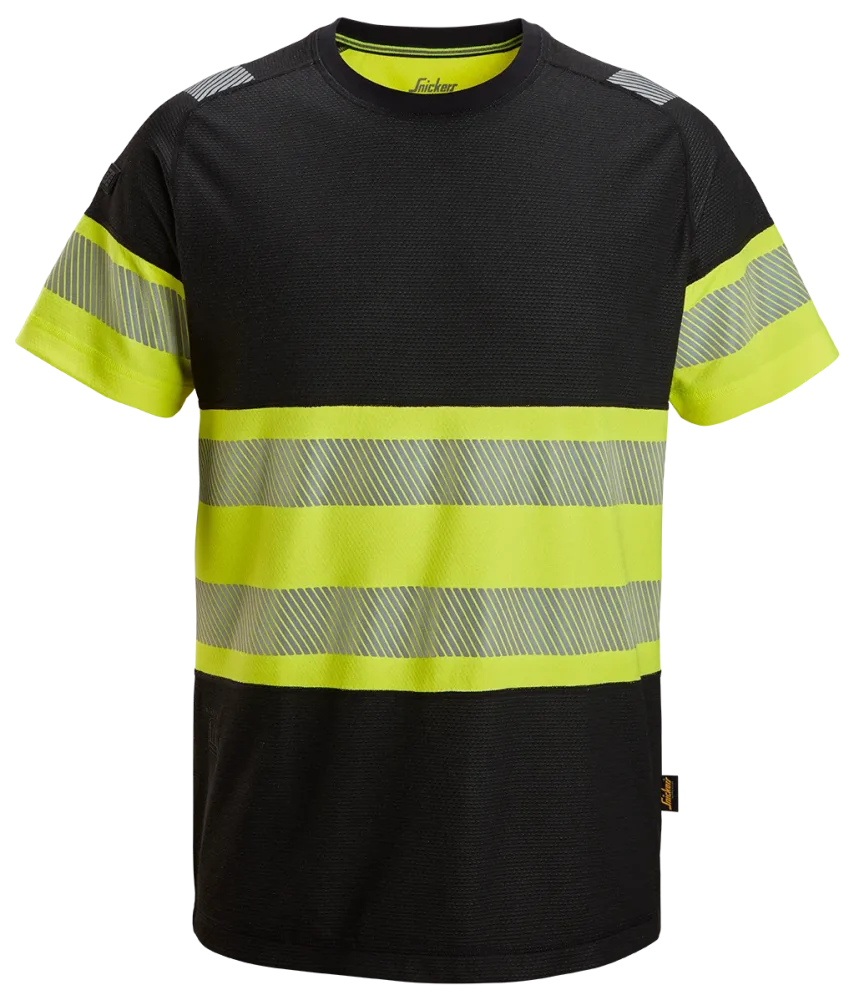 Snickers Workwear 2538 T-shirt varsel, svart/gul S