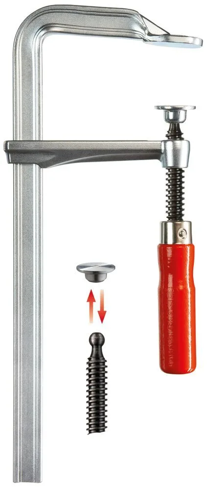 Bessey GZ10 Skruvtving Kulledande tryckbrickor som skyddar Spännvidd 100 och djup 50 mm - Bild 2