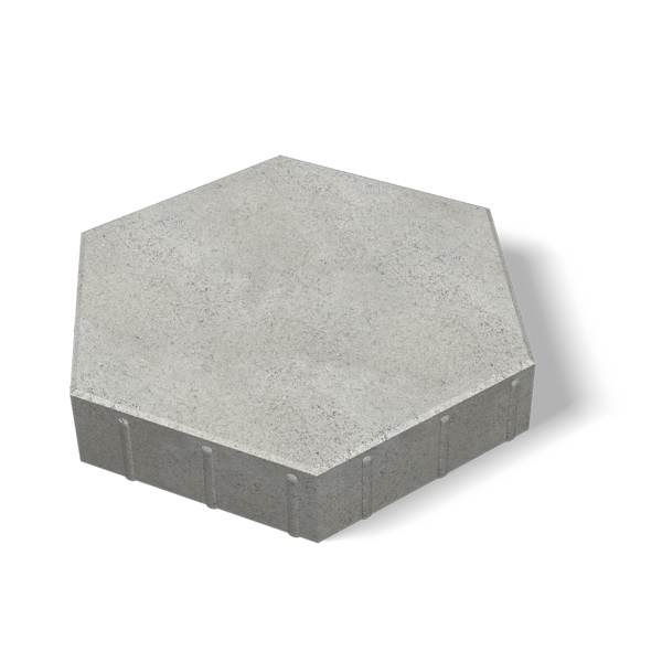 MARKSTEN BENDERS SIENA FASAD 80, HEXAGON GRÅ S 466X233X80MM