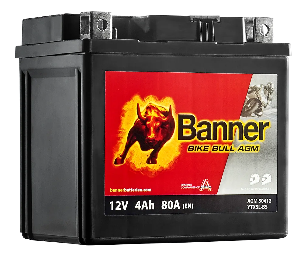 Banner Bike Bull AGM 50412 Startbatteri 12V, 4 Ah