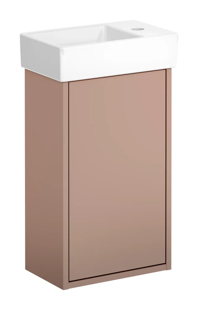 Gustavsberg Artic Small GB71ACVC34TM33R Kommodpaket vit/svart, 36 cm, höger Vit/svart