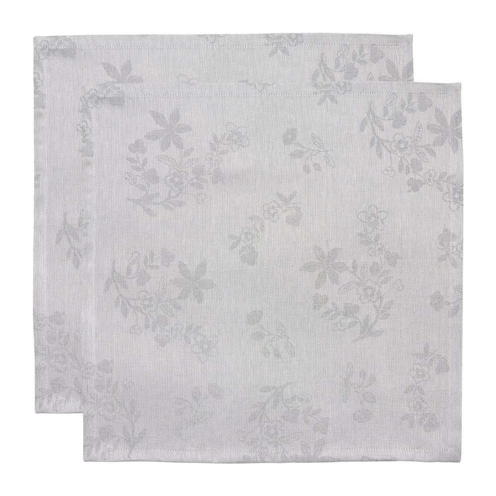 Ostindia Svart tygservett 45x45 cm 2-pack, Svart