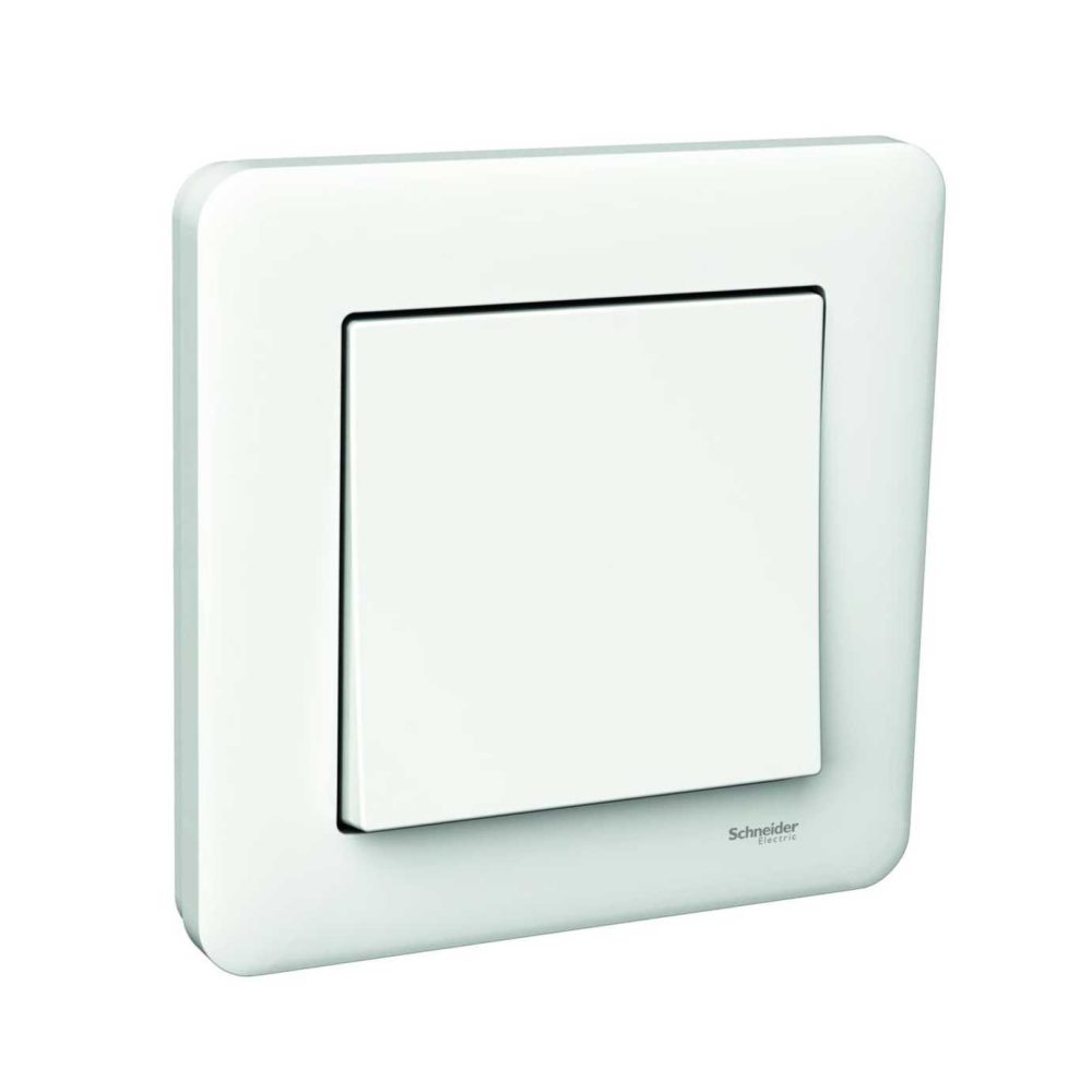 Kjøp Schneider Electric Strømbryter med ramme, Exxact, Hvit, 50-pakning