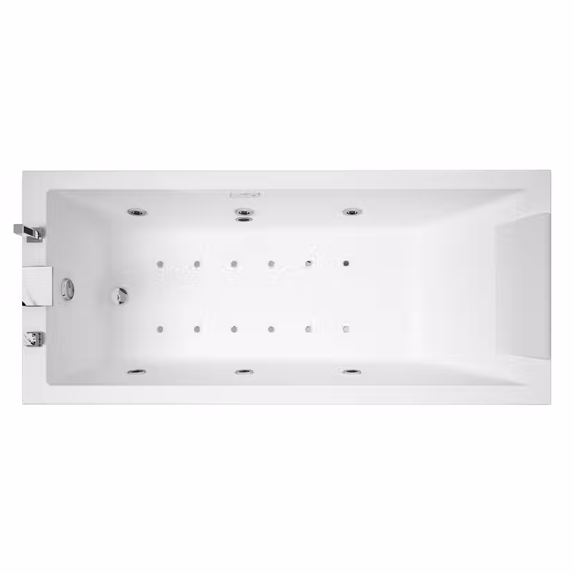 Bubbelbadkar Novellini Calos 750x1700 mm, Med Vit blank L-panel