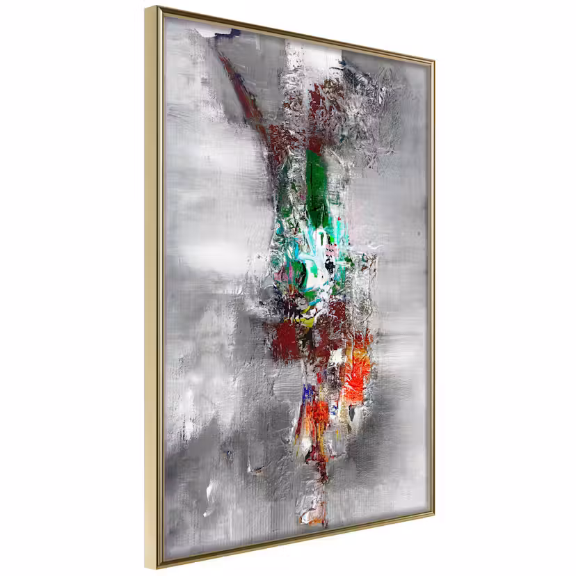 Poster Artgeist Affisch Chasm Guld ram, 20x30 cm