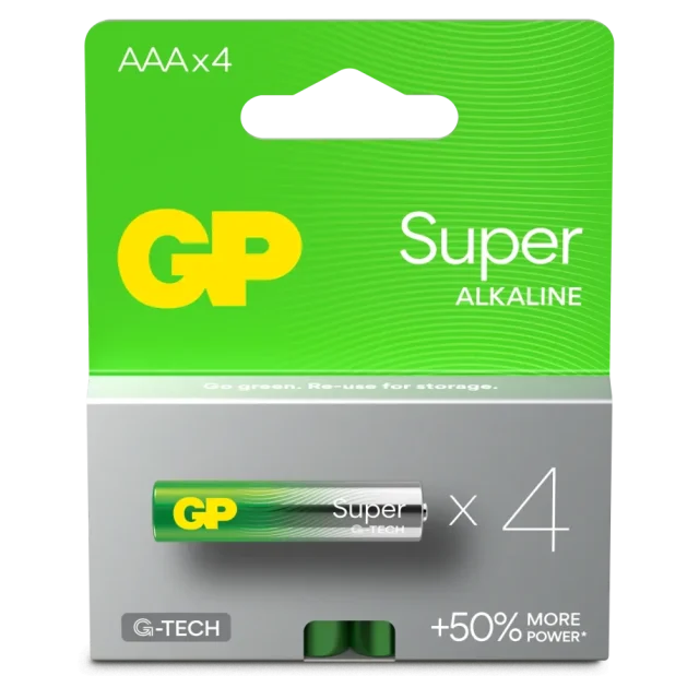 GP Batteries Super Alkaline 24A/LR03 Batteri alkaliskt, AAA, 4-pack