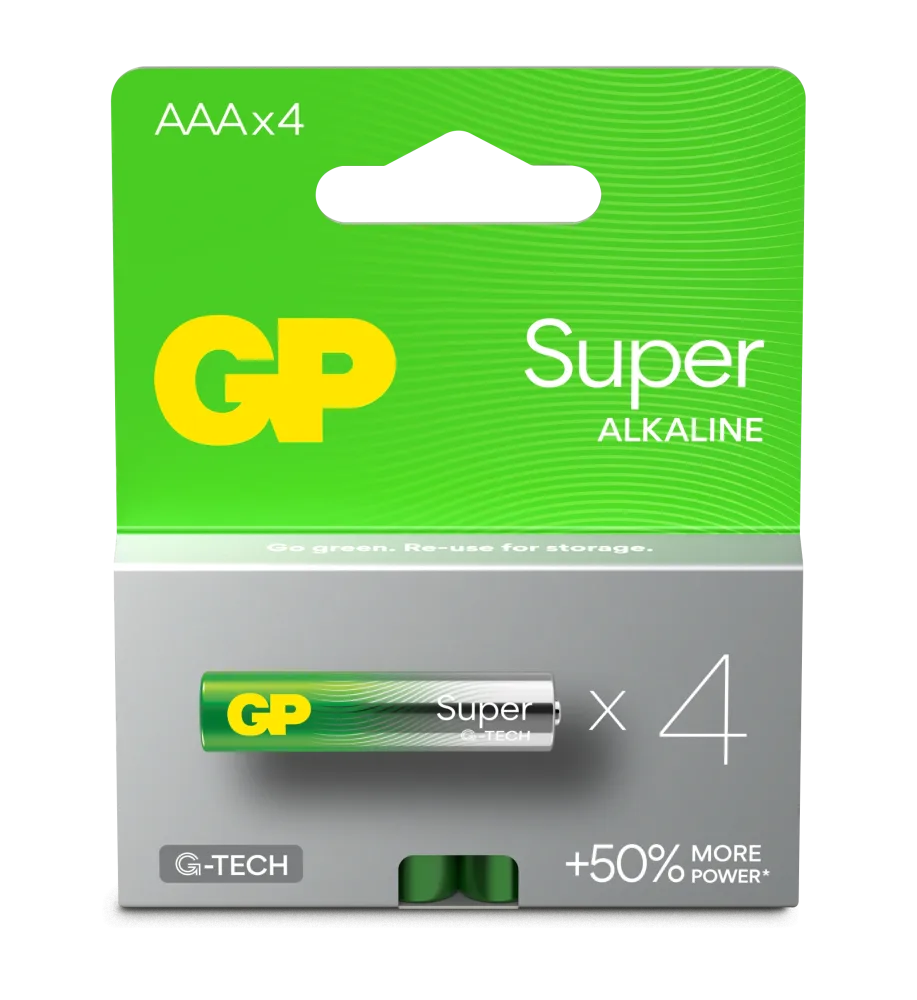 GP Batteries Super Alkaline 24A/LR03 Batteri alkaliskt, AAA, 4-pack