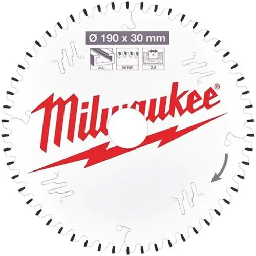 Milwaukee CSB P Alu Sågklinga 190x2,4x30 mm, 54T