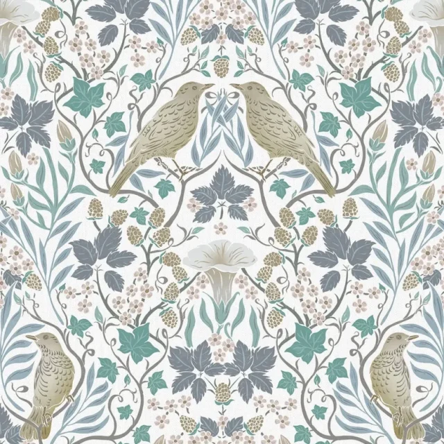 Marburg Bloomsbury 2347619 Tapet Turkos/beige