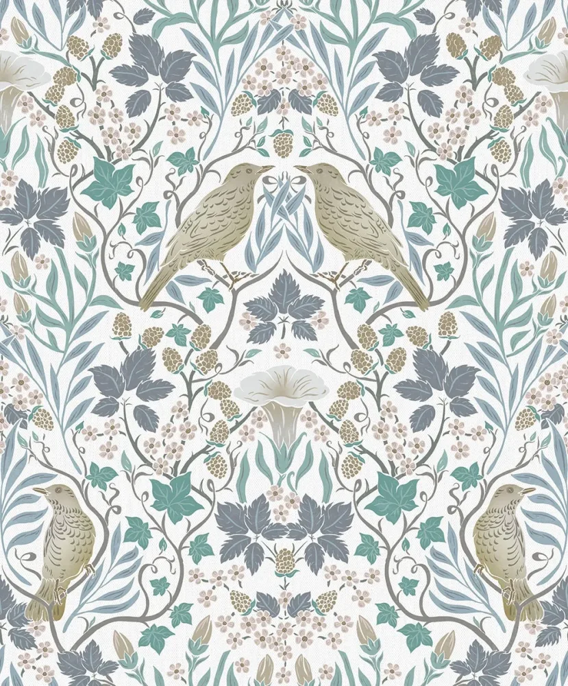 Marburg Bloomsbury 2347619 Tapet Turkos/beige