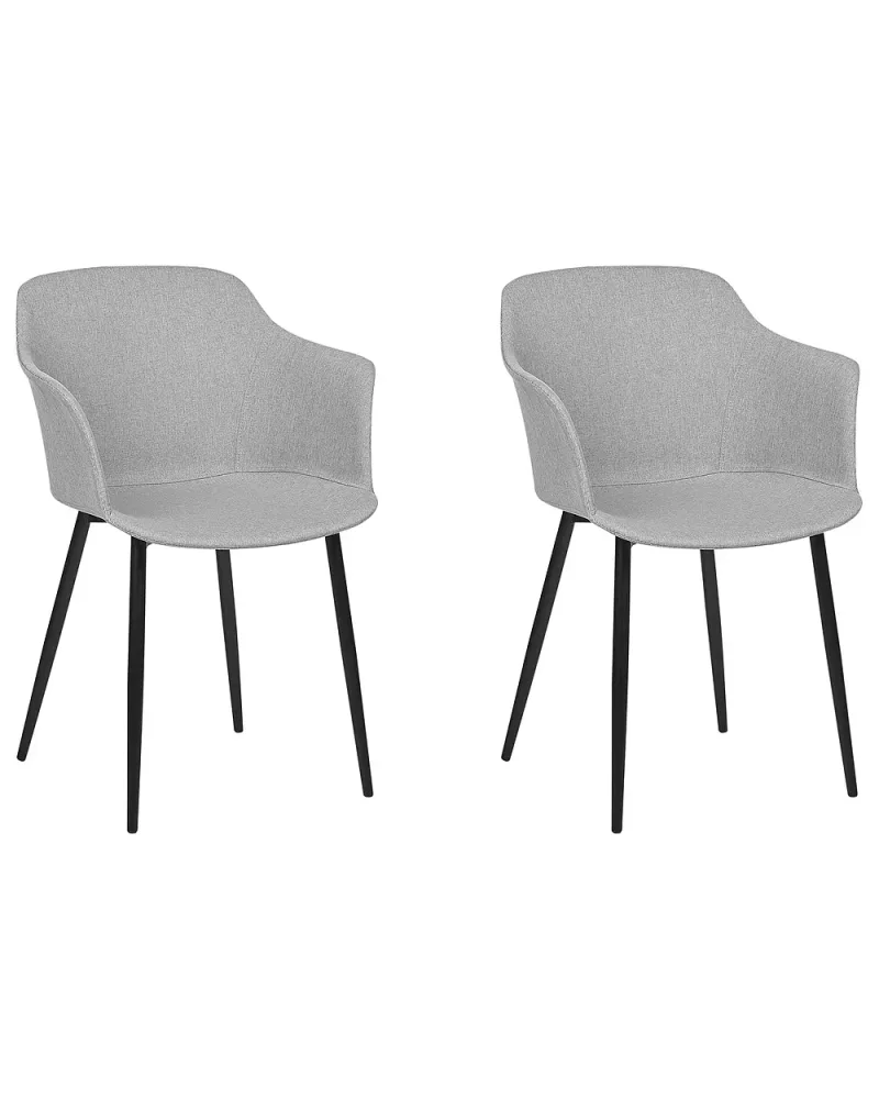 Set med 2 matstolar ELIM Ljusgrå