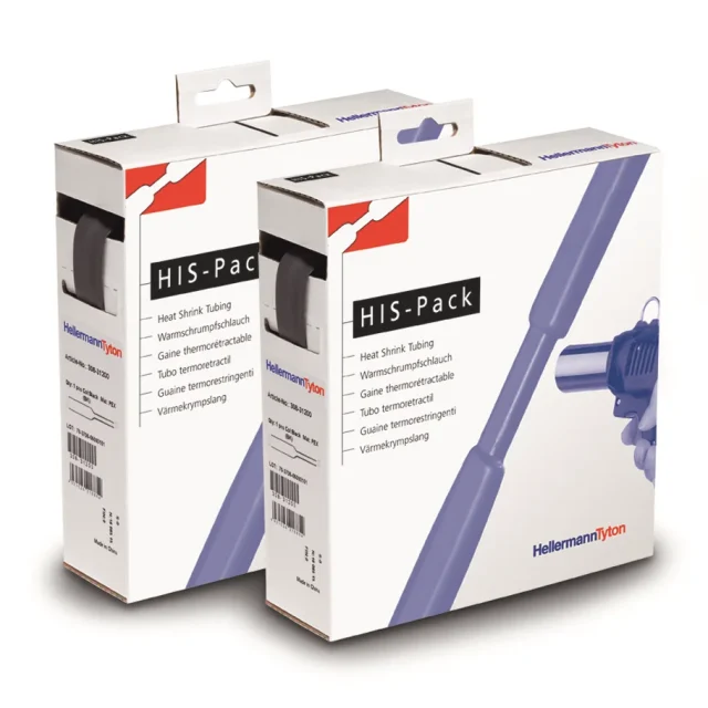 Hellermann Tyton HIS Pack Krympslang 2:1, svart 19/9,5 mm, 5 m
