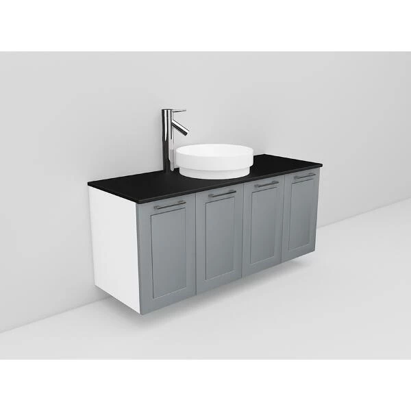 Badrumsmöbel Flexline Modell 127 120cm, Vit, Grå, Ram | Stuvbutiken - Bild 2