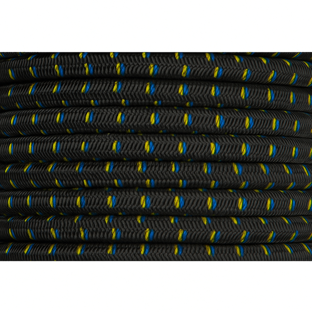 Gummilina Cord 6mmx100m Svart Carlmarks