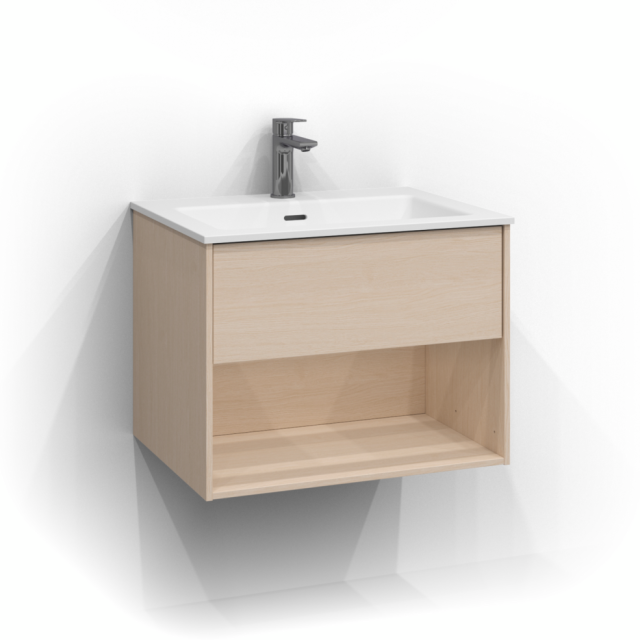TVÄTTSTÄLLSSKÅP SVEDBERGS EPOS PLAN VIT ASK 1LÅD ÖPPEN 60X45X45,3CM