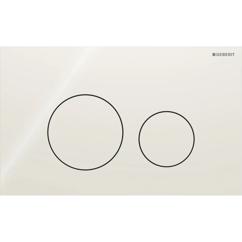 Geberit Sigma 40 Round Spolplatta glas Vit - Bild 2