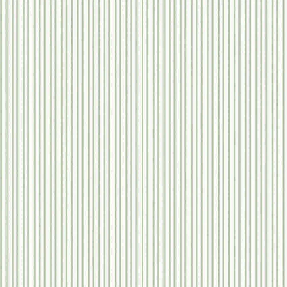 Galerie Wallcoverings Miniatyrer II G67928 Tapet Ticking Stripe Grön/vit