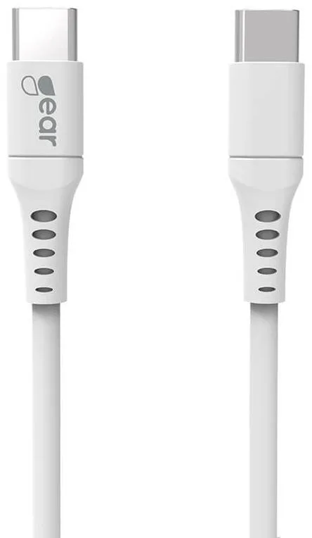 Gear 665105 Laddkabel USB-C till USB-C 2.0, 1 m, vit