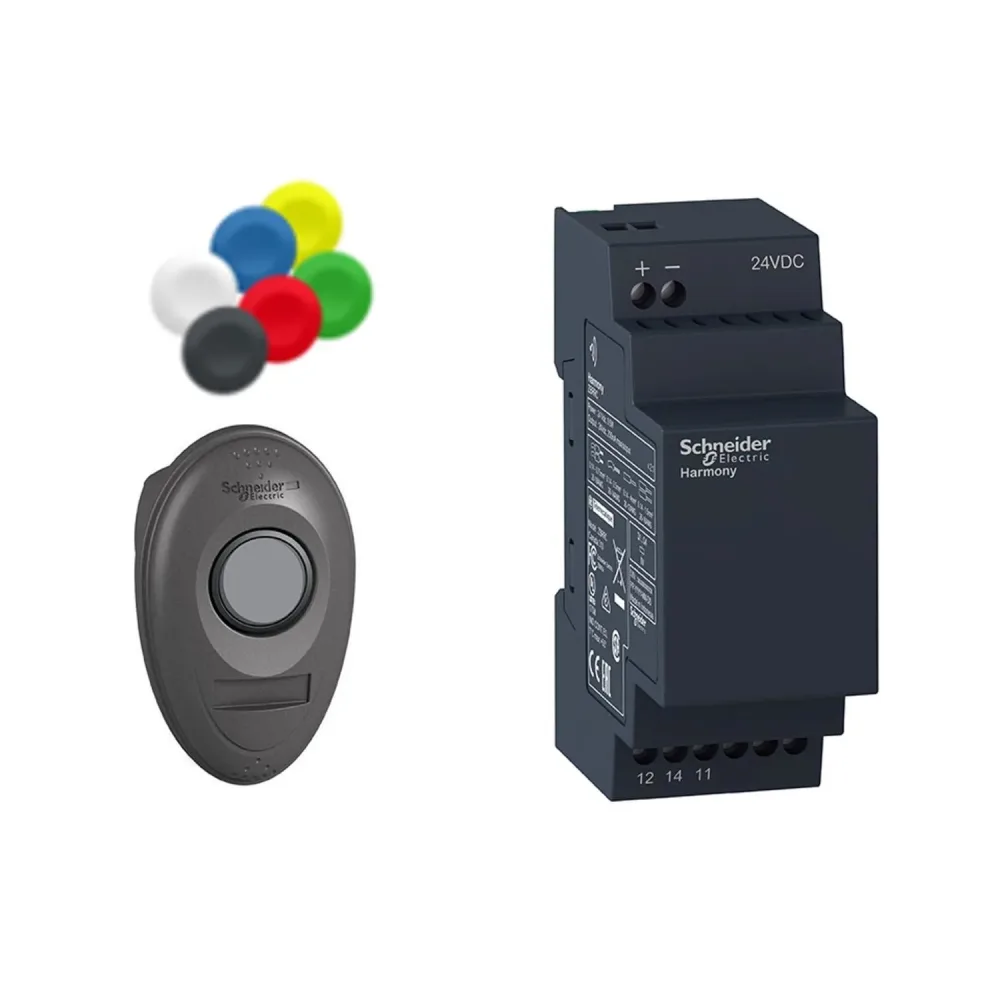 Schneider Electric XB5RMB03 Tryckknappspaket trådlös, utan batteri Ej programmerbar, svart knapp - Bild 2