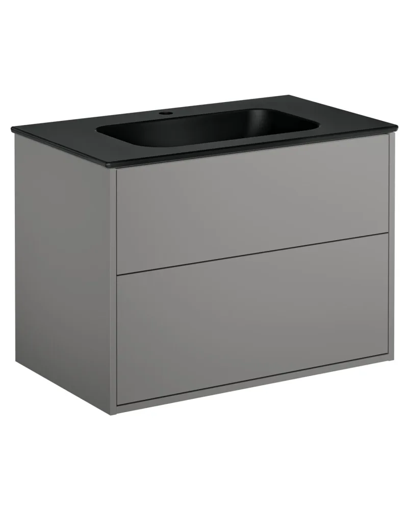 Gustavsberg Artic GB71ACVU80TM38 Kommodpaket vit/mattsvart, 80 cm Vit/mattsvart