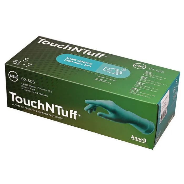 Ansell 92-605 Engångshandske Nitril, Opudrad, 100-pack 9,5-10