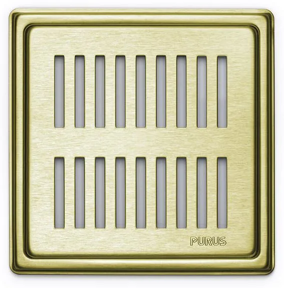 Purus Rib Klinkerram 154x154x6 mm Mässing