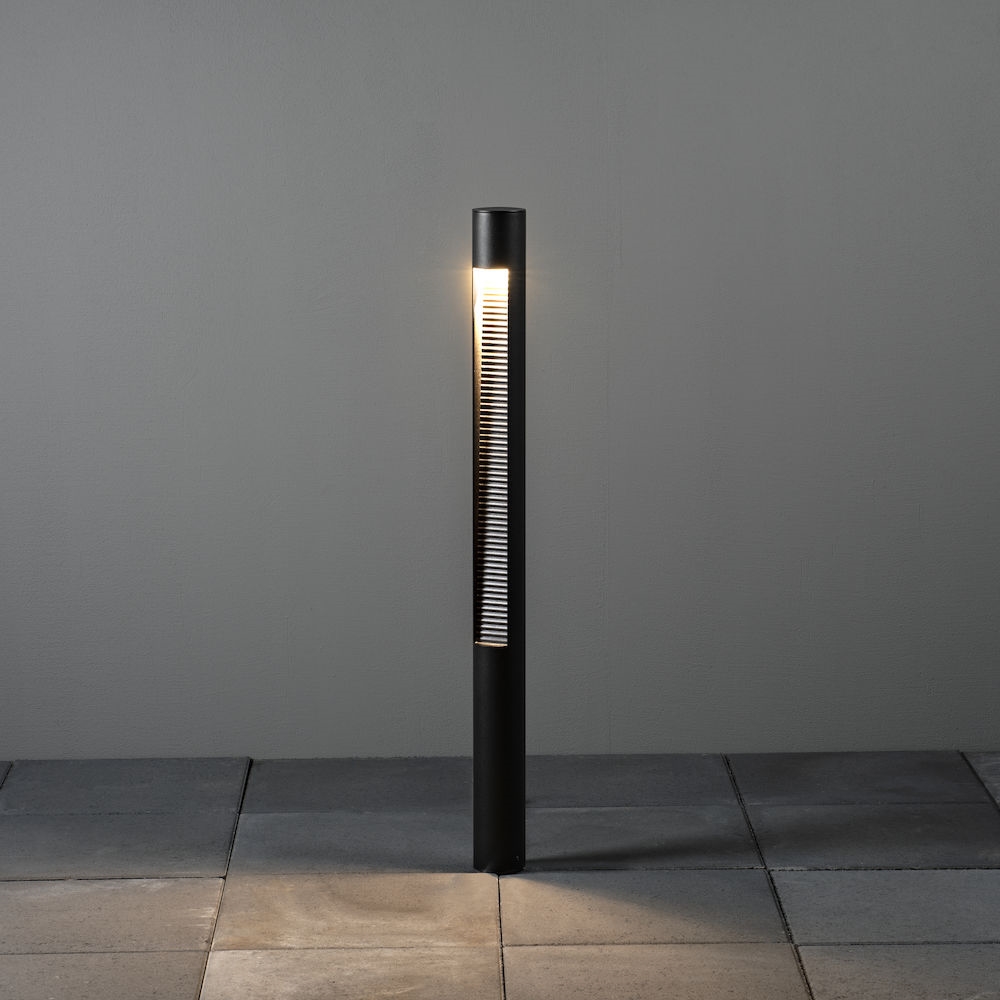Udine Trädgårds Stolpe LED 12W 230-240V IP65 Svart Konstsmide