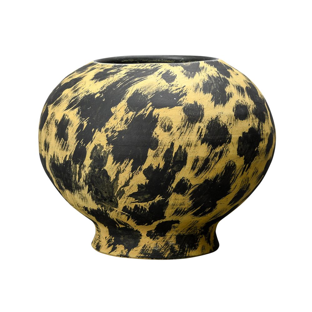 Safari vas 30 cm, Svart-gul