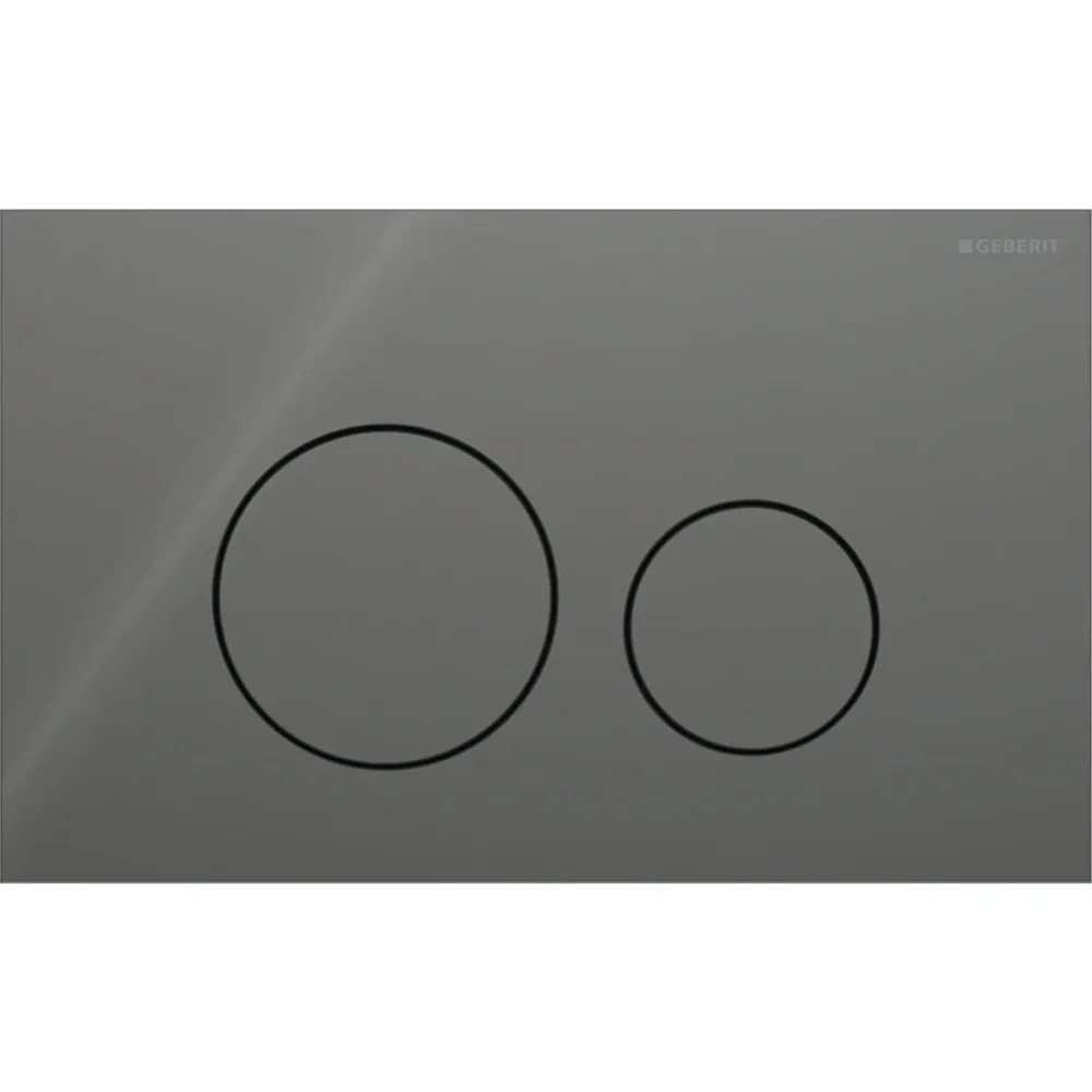 Geberit Sigma 40 Round Spolplatta glas Vit