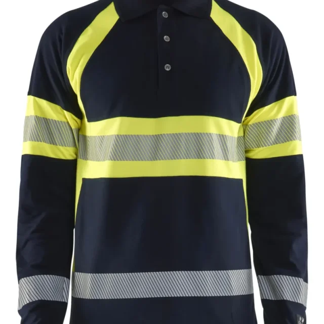 Blåkläder 343817418933XXL Piketröja varsel, marinblå/gul XXL