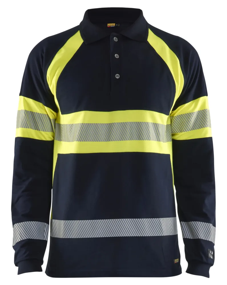 Blåkläder 343817418933XXL Piketröja varsel, marinblå/gul XXL