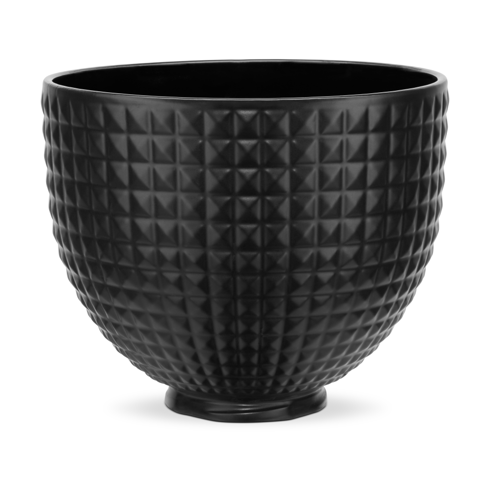 KitchenAid keramikskål utan handtag 4,7 L, Black studded