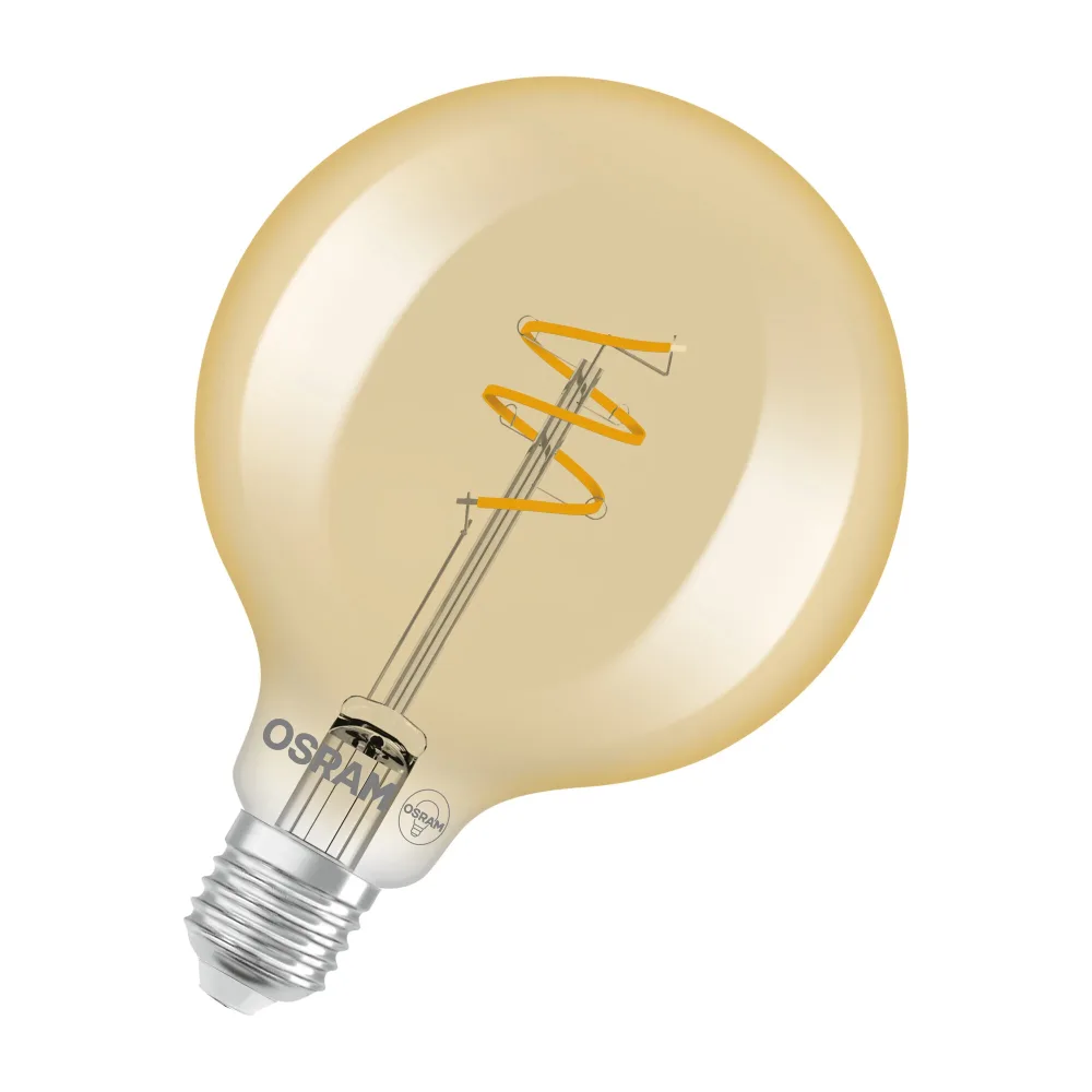 Osram SPIRAL GLOB 95 DIM GULD LED-lampa E27, 4,9 W, 470 lm 2700 K