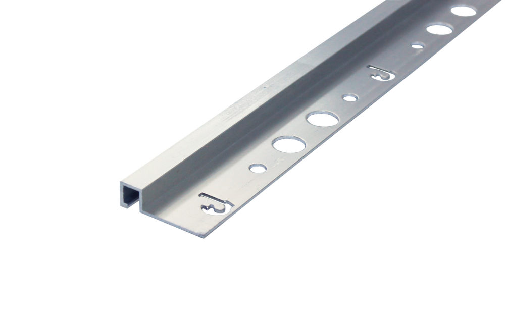 KAKELPROFIL D-PROFILE MATT SILVER I, METALL REKTANGULÄR 8MM 250CM