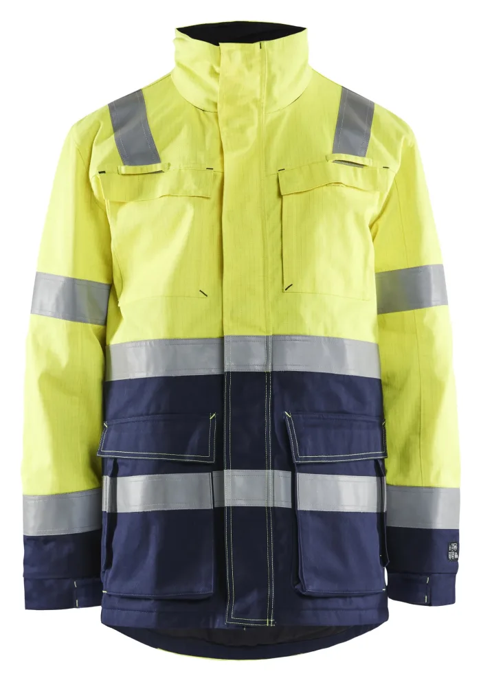 Blåkläder 446715143389L Vinterparka varsel, gul/marinblå, flamskydd L - Bild 2