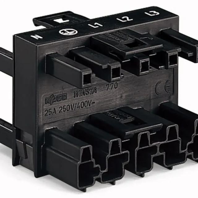Wago 770-609 Distributionsblock svart, 1xHA/3xHO
