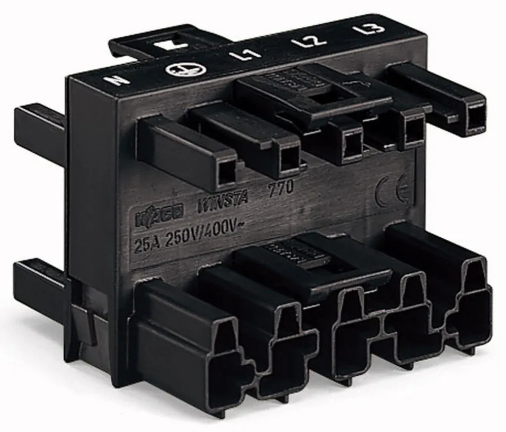 Wago 770-609 Distributionsblock svart, 1xHA/3xHO