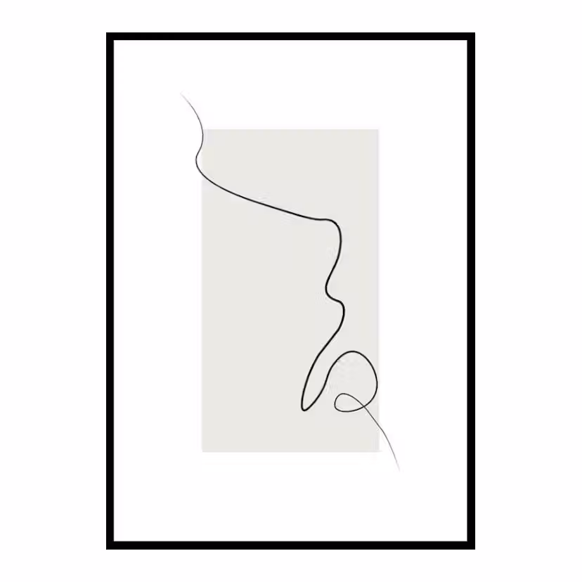 Poster Gallerix Shapes Line Art No2 Storlek: 30x40 cm