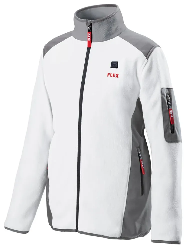 Flex TFH Värmejacka vit, fleece, utan batteri och laddare XXL