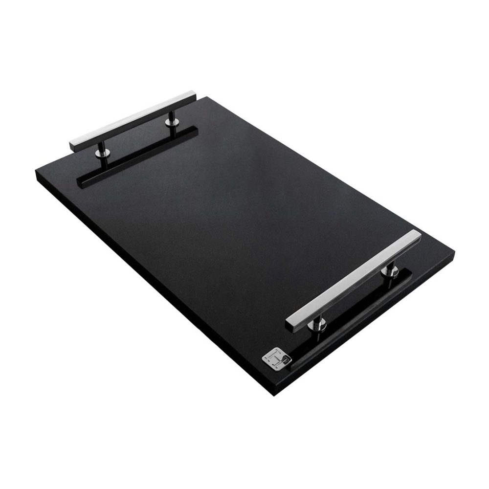Hilke Collection bricka 40,5x25,5 cm, Granit-förnicklad mässing