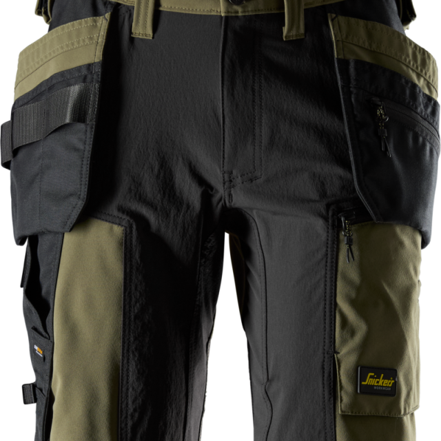 STRETCHSHORTS AW HF KHAKIGRÖN/SVART STL 44